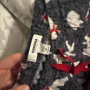 Sonoma Charcoal Pajama Pants with Crimson Details